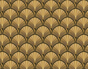 vintage art deco seamless pattern with geometric design