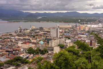10 Februari 2025. The old center and the Harbours of Santos, SP, Brazil.