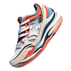 3D Paper Sneaker with Vibrant Colors