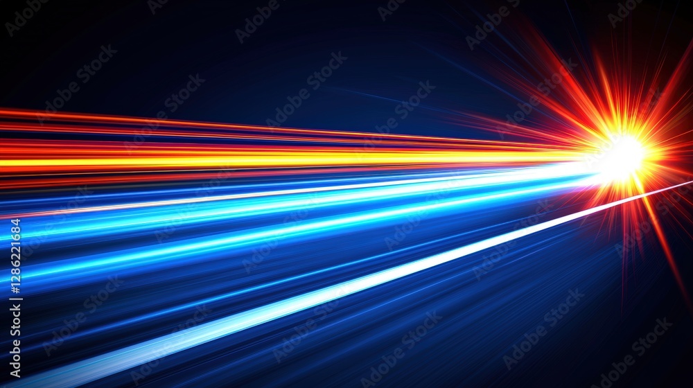 Poster an ethereal bright light streaks elegantly through a dark background creating atmospheric depth