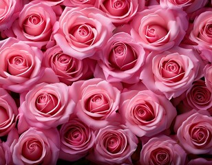 Fototapeta premium background image of pink roses top view of rose flowers studio shot of flowers