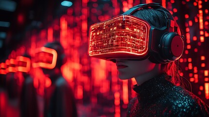 A futuristic social network merging privacy concerns with augmented reality, online communities gathering with seamless bandwidth connections, 