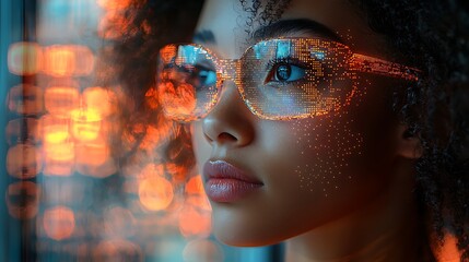 A futuristic social network with augmented reality avatars, real-time user feedback, and a focus on privacy and data security, 