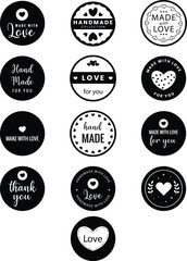 set of vector stamps, labels and badges