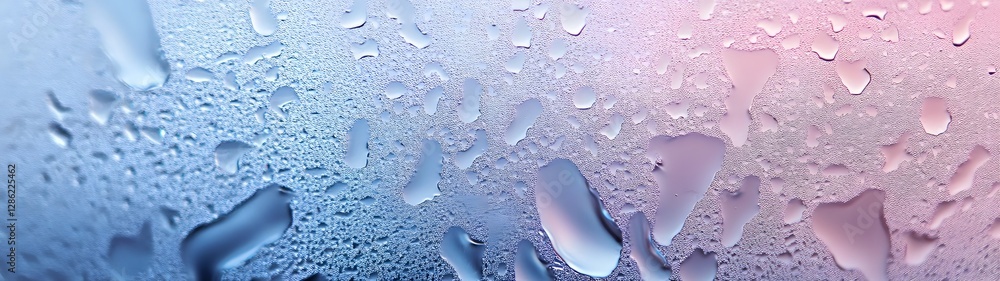 Leinwandbilder closeup shot of water droplets on a glass surface creating a mesmerizing abstract pattern with a stu