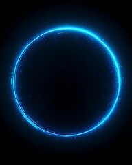 Circular Light Glow, Empty Space, Abstract Design