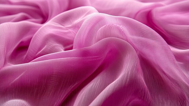 Draped Pink Sheer Fabric Soft Texture Background