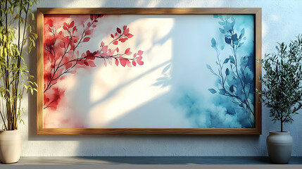 Illustration Background Abstract 3D Art - Watercolor Floral Wall Art, Interior Design, Home Decor