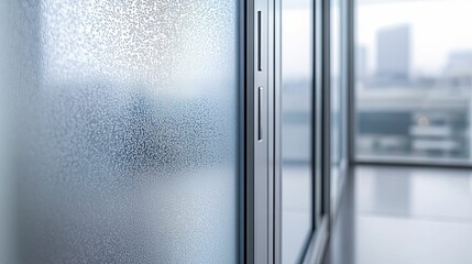 Condensation forming on a modern window pane