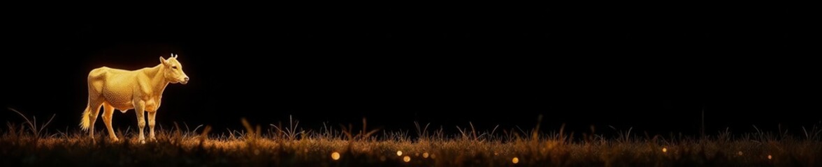 Fototapeta premium Golden milk silhouette, elegant pose, black background, fashion, composition