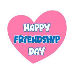 Happy Friendship Day, creative concept. Vector illustration 