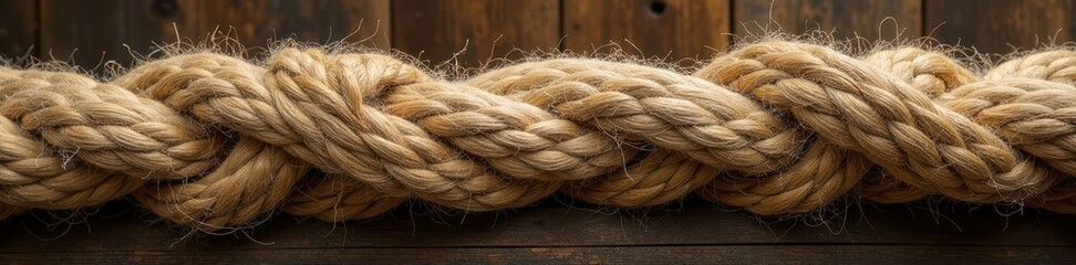 Fototapeta premium Rough-hewn timber supports a simple hemp noose , mystery, shadow