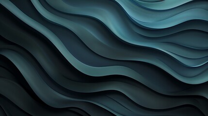 Obraz premium An abstract image of flowing, layered green lines.