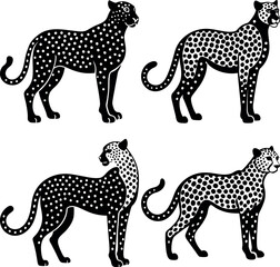 Cheetah Silhouette Vector Icon – Ideal for Sports & Adventure Projects.