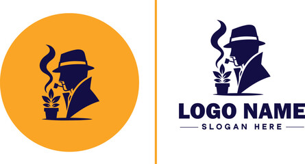 Detective Agency icon Private investigation firm Investigative agency Detective service flat logo sign symbol editable vector