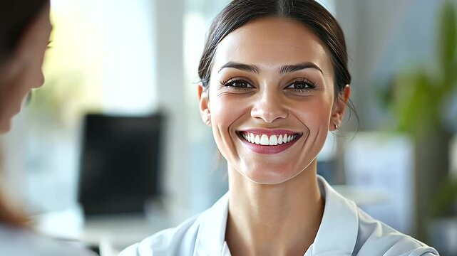 1_Customer Service Representative Assisting Client with a Smile