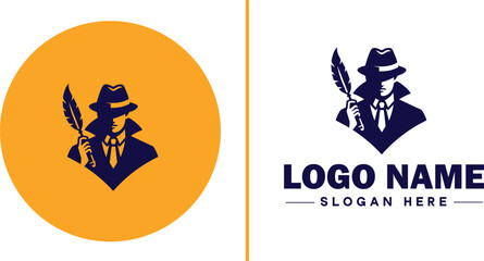 Detective Agency icon Private investigation firm Investigative agency Detective service flat logo sign symbol editable vector