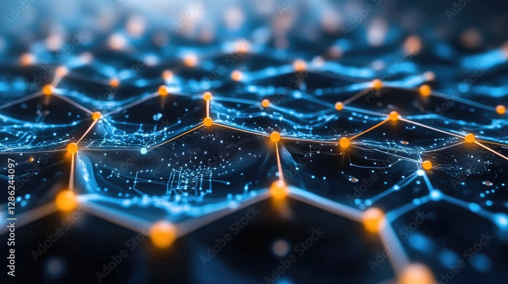 Poster abstract network, digital connectivity and global data flow visualization