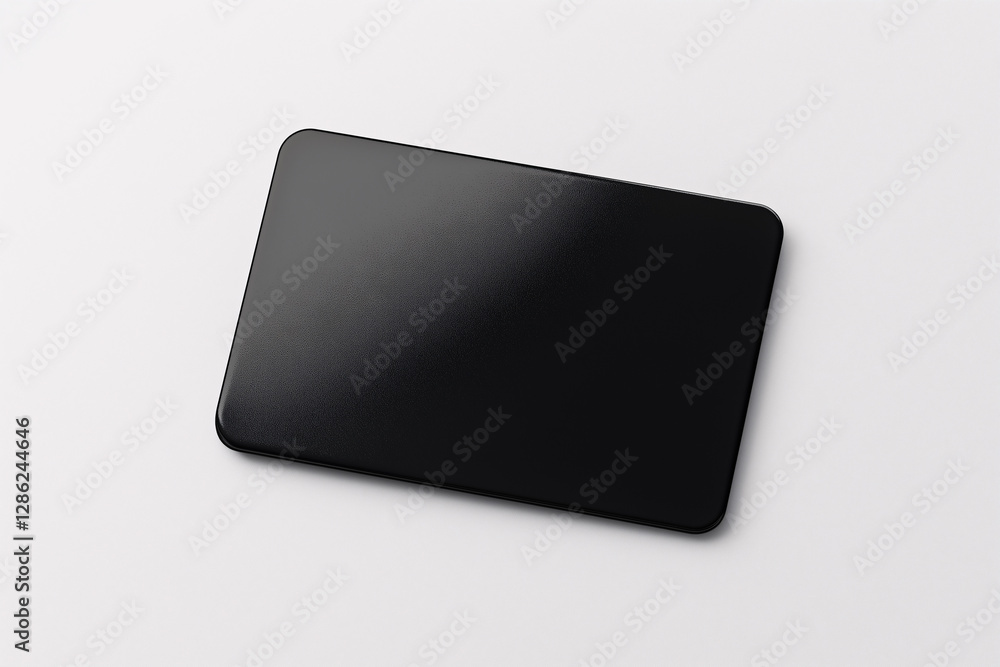Poster Sleek Black Rectangle: A minimalist image showcases a smooth, black rectangle with rounded corners, presenting a clean and modern design aesthetic.