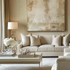 A warm and inviting home filled with bright furniture image