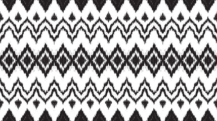 Fototapeta premium Seamless batik pattern,Seamless tribal batik pattern,and Seamless motif pattern resemble ethnic boho, Aztec,and ikat styles.designed for use in satin,wallpaper,fabric,curtain,carpet,Batik Embroidery