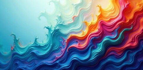 Fototapeta premium Abstract Colorful Swirling Paint Texture A Vibrant and Dynamic Composition of Intertwined Hues and Fluid Forms