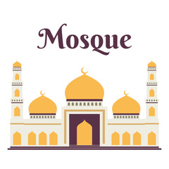 Mosque vector in flat design style