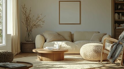 Modern Minimalist Living Room Design Featuring Neutral Tones