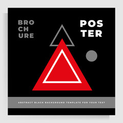 Design of cover of business brochure, flyer, folder, poster. Vector template with geometric shapes.