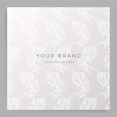 Cover design for menu, wedding invitation, booklet, portfolio, catalog. Elegant template with an original handmade floral pattern.