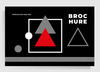 Design of cover of business brochure, flyer, folder, poster. Vector template with geometric shapes.