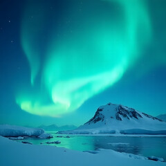 Naklejka premium mountain landscape with blue sky