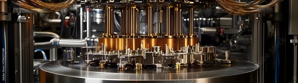 Poster Futuristic machinery and digital technology in precision engineering showcasing advanced industrial automation and high tech electricalelectronic components
