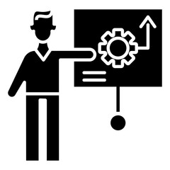 job training vector icon