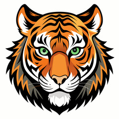 Tiger head vector 
