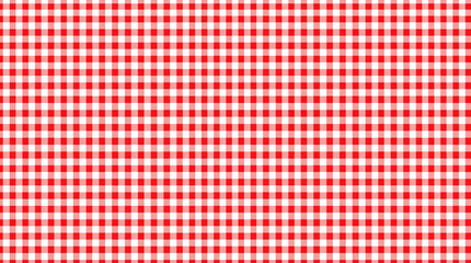 Red gingham tablecloth seamless pattern background