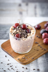 Choc Cherry Overnight Oats  Jar