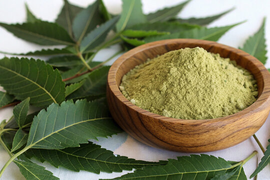 A mix of neem leaves and powder