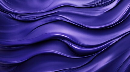 Fototapeta premium A captivating wave of purple fabric gracefully undulates against a contrasting black background, showcasing elegance and fluidity in design.