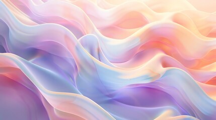Obraz premium Abstract wavy background in soft pink, blue, and purple colors.