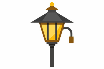 street lamp isolated on white