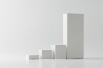 Minimalist studio graphic design for business growth representation