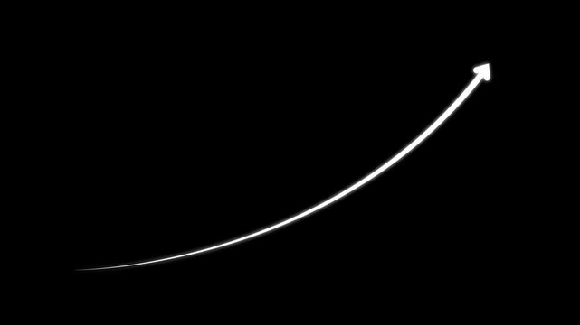 business arrow animation. Rising arrow transparent channel. business growth arrow and graph chart, Business line arrow. business graph up arrow animation 4k video.