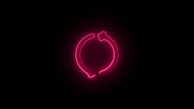 Two arrows icon, update symbol. 3d glass update, refresh icon, 4k video.Refresh reload icon loop symbol black color animation, Refresh icon or reload seamless looping animation concept,