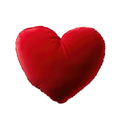 valentines Day heart pillow on transparent background
