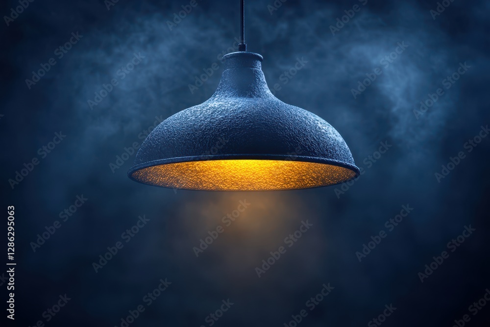 Poster a ceiling light fixture illuminates the room, casting a warm glow and creating an inviting atmospher