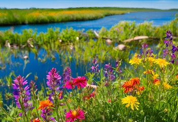 Obraz premium flowers in the water