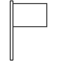black outline square flag icon