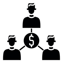 profit sharing vector icon