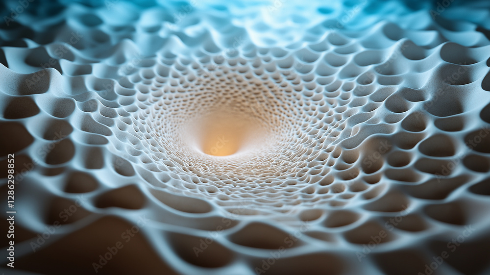 Aufkleber intricate blue abstract pattern resembling cellular structure